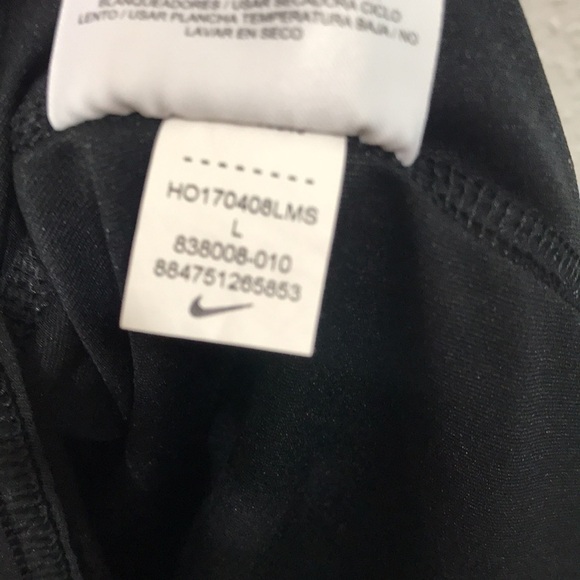 NIKE Mens Pro Fitted Black with Gray Screen Print  Top size L - Picture 6 of 13